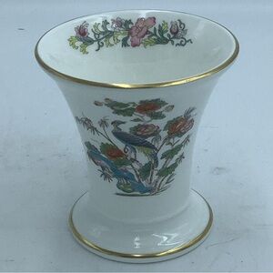 Wedgwood Kutani Crane English Bone China Small Vase